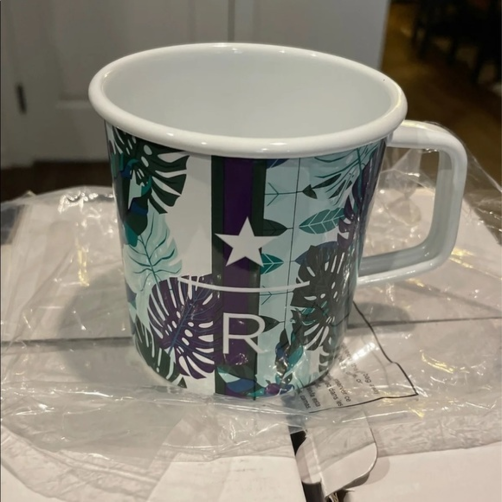 Starbucks Metal Mugs 14 Oz Reserve Botanic‎ Blue 4
